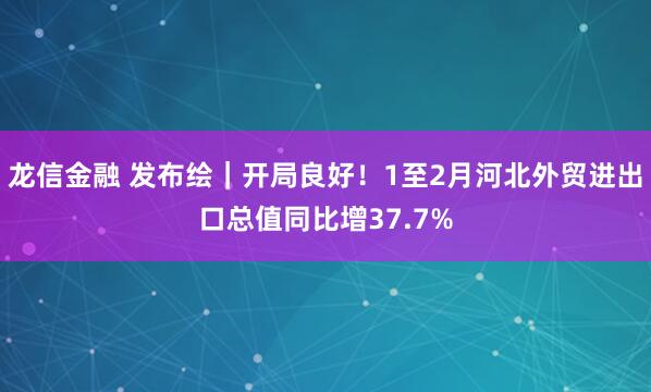 龙信金融 发布绘｜开局良好！1至2月河北外贸进出口总值同比增37.7%